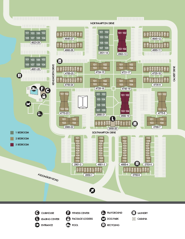 Willow Bend Apartments Rolling Meadows, IL Floor Plans